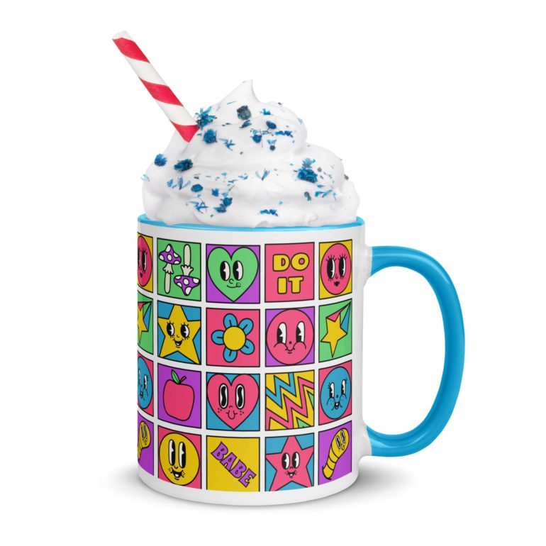 white ceramic mug with color inside blue 11oz right 64243ea82a06a