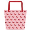 all over print large tote bag w pocket red front 647dfa33d3901
