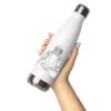 stainless steel water bottle white 17oz front 2 647de279b42f6