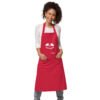 organic cotton apron red front 650be2e510bce