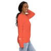unisex organic raglan sweatshirt burnt orange right front 650be075063dc