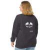 unisex organic raglan sweatshirt charcoal melange back 650be07505d6a